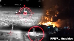 Удари по військових об'єктах РФ у Криму. Фотоколаж