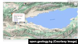 Кызыл-Омпол титаномагнетит кени жайгашкан карта