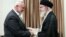 Hamas political leader Ismail Haniyeh (left) with Iranian Supreme Leader Khamenei