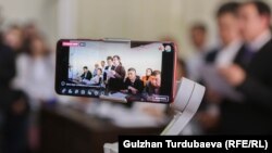 Судебный процесс по делу «Азаттык Медиа» в Ленинском райсуде Бишкека, 27 апреля 2023 г.