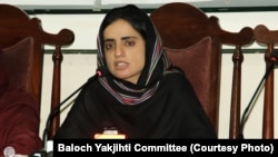 Rights campaigner Mahrang Baloch, 32, is languishing in prison on charges of terrorism, murder, and sedition in the provincial capital, Quetta. (file photo)