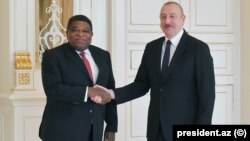 Ադրբեջանի նախագահ Իլհամ Ալիևն ընդունում է Միջխորհրդարանական միության գլխավոր քարտուղար Մարտին Չունգոնգին, Բաքու, 1-ը փետրվարի, 2024թ.