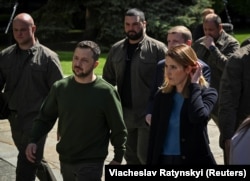 Президент України Володимир Зеленський і президент Європарламенту Роберта Мецола. Київ, травень 2024 року