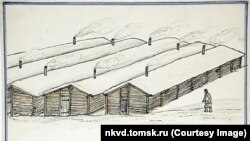 Георгий Кусургашевдин "Колыма эпопеясы" аталган сүрөттөрүнүн бири.