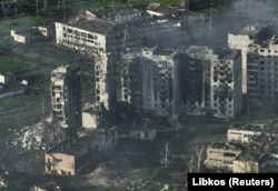 Город Бахмут в Донецкой области – место самых ожесточенных боев Сил обороны Украины с армией РФ, 26 апреля 2023 года