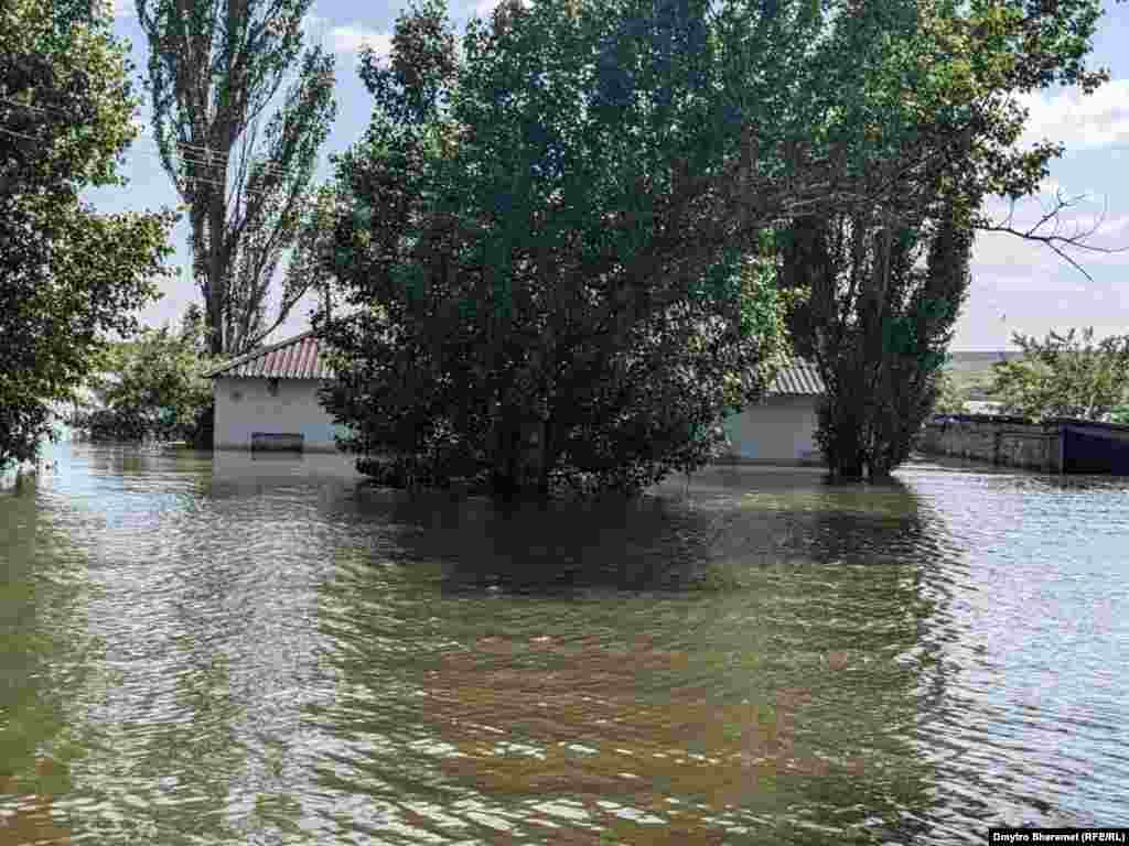 Деякі будинки затопленні під самий дах