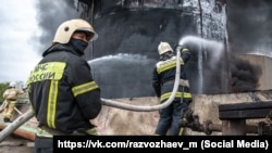 Пожежа на нафтобазі в Козачій бухті Севастополя, ілюстративне фото