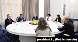 Садыр Жапаров менен Шарль Мишелдин тар курамдагы жолугушуусу. 3-июнь, 2023-жыл.