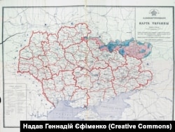 Мапа УСРР 1923 року, яку використовували члени Центральної адміністративно-територіальної комісії з районування СРСР та врегулювання кордонів у 1924–1925 роках