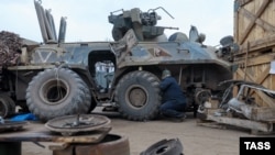 Российская военная техника, подбитая во время боев в Донецкой области Украины, так называемой "ДНР"