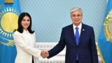 Saida Mirziyoyeva (daughter of Uzbek President Shavkat Mirziyoyev) and Kazakh President Kassym-Jomart Tokayev. Photo by Akorda