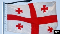 Траурная лента на флаге Грузии