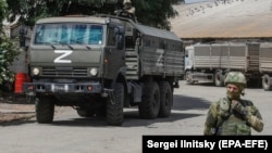 Російські військові в окупованому Мелітополі