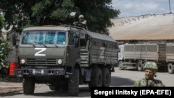 Російські війська в окупованому Мелітополі, липень 2022 року