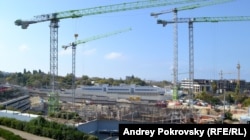 Будівництво на території мису Хрустальний. Севастополь, жовтень 2021 року