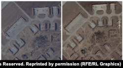 Аеродром Мелітополя 24 березня та 21 березня