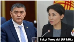 Камчыбек Ташиев жана Элвира Сурабалдиева. Коллаж.