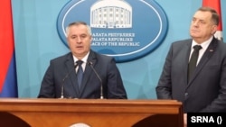 Predsjednik entitetske vlade Radovan Višković podnio ostavku, a Miloradu Dodiku oduzet mandat na funkciji predsjednika Republike Srpske. Fotografija 23. novembar 2022.