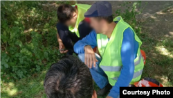 Мигранты из Центральной Азии в Мариуполе.