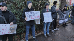 Митинг в поддержку чеченского беженца Альви Акиева в Вене 