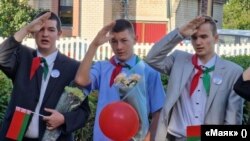 Вучні беларускай школы падчас акцыі «Адкрыты урок ад Аляксандра Лукашэнкі», архіўнае фота