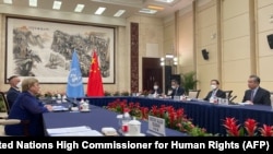 Встреча Верховного комиссара ООН по правам человека Мишель Бачелет с министром иностранных дел КНР Ван И.