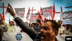 اسلام اباد کې د يوه عيسوي خاوند او مېرمنې سوځولو پر ضد مظاهره (۲۰۱۴)