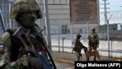 Російські війська в окупованій Новій Каховці, Херсонська область, травень 2022 року