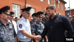 Силовики и глава Чечни Рамзан Кадыров, архивное фото