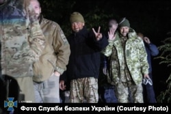 Освобожденные из российского плена украинские защитники, 21 сентября 2022 года