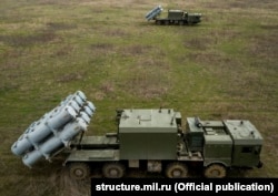 Берегові ракетні комплекси «Бал» під час російських навчань у Криму. Архівне фото