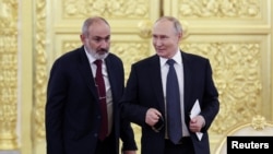 Никол Пашинян и Владимир Путин