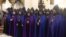 Armenia - Senior clergymen attend a Sunday mass at the Echmiadzin cathedral of the Armenian Apostolic Church, July 27, 2025.
