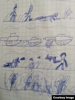 Єгор малював у своєму щоденнику початок війни