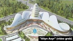 Aşgabatda guruljak täze myhmanhanalaryň biriniň taslamasy. 