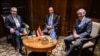 Egypt's Foreign Minister Badr Abdelatty (center) meets with his Iranian counterpart Abbas Araqchi (left) and Rafael Grossi, Director General of the International Atomic Energy Agency in Cairo, June 2.
