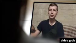 Андрей Коломиец в подвале на грузинском пограничном пункте