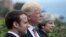 Президент Франції Емманюель Макрон, президент США Дональд Трамп і прем’єр-міністр Великобританії Тереза Мей (зліва направо) на саміті G7 на Сицилії 26 травня