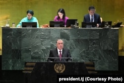 Президент Таджикистана Эмомали Рахмон на 80-й сессии ГА ООН в Нью-Йорке