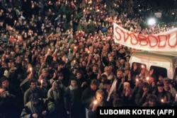 Акцыя пратэсту ў Празе, лістапад 1989