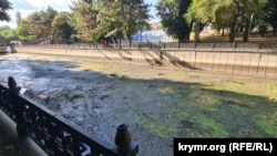 Река Салгир в районе библиотеки им. Франко в Симферополе. 19 июля 2025 года