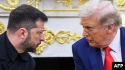 Володимир Зеленський і Дональд Трамп під час зустрічі в Білому домі, 18 серпня 2025 року