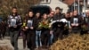 North Macedonia - Kocani - funeral procession for victims of fire at Pulse nightclub - screengrab 1
