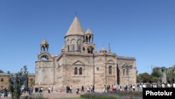 Armenia - A view of the main cathedral of the Armenian Apostolic Church in Echmiadzin, September 29, 2024.