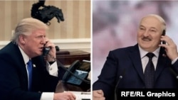 Дональд Трамп і Аляксандар Лукашэнка, каляж