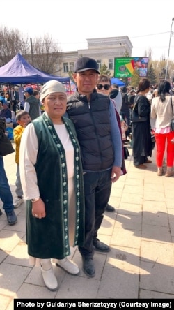 Ерлі-зайыпты Әлімнұр Тұрғанбай мен Гүлдария Шеризат (отбасы архивіндегі фото)