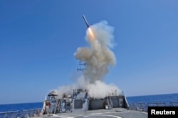 Американський військовий корабель «USS Barry» запускає «Томагавк» в Середземному морі. Архівне фото березня 2011 року