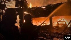 Consecințele unui atac rusesc asupra infrastructurii energetice din regiunea Kiev, februarie 2025.