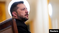 Президент України Володимир Зеленський під час переговорів у Вашингтоні, 18 серпня 2025 року