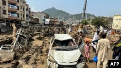 د سوات په مېنګوره کې تر راغلي سېلاب وروسته اخیستل شوی عکس. 